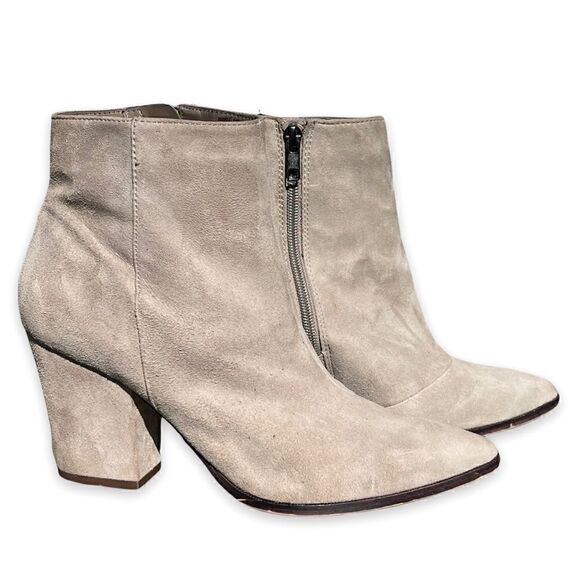 Steve Madden Marissa Point Toe Grey Suede Booties 9.5 - Picture 5 of 9